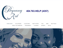 Tablet Screenshot of pregnancyaidclinic.com